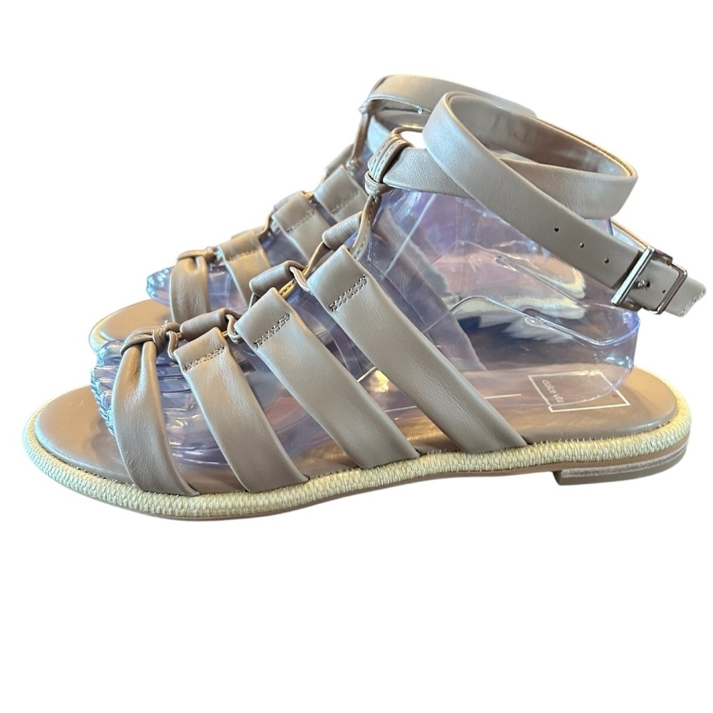 Dolce Vita Adison Tan Cafe Leather Ankle Strap Buckle Casual Sandals NEW 7.5